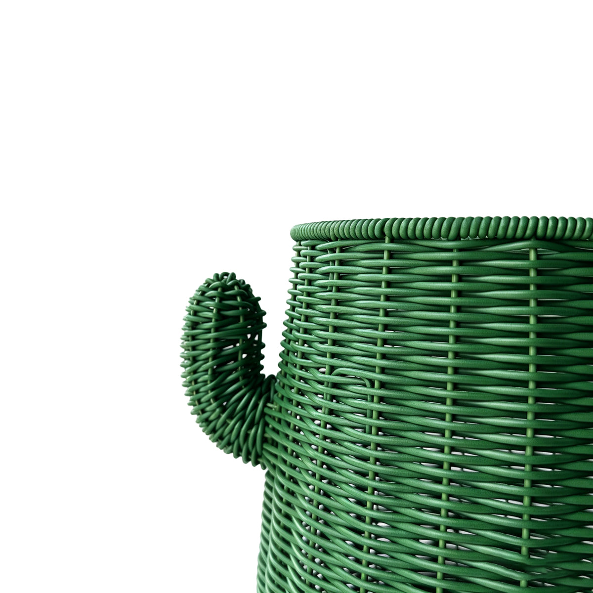 Handmade Wicker Cactus Storage Basket | Boho Nursery Organizer | EcoVine Living