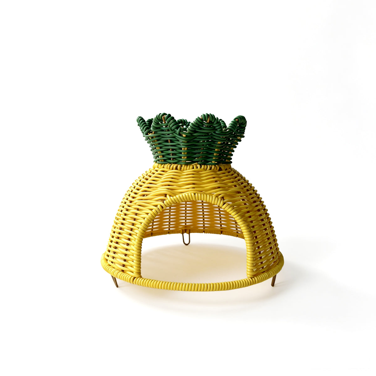 Handwoven Wicker Pineapple Storage Basket | Tropical Kitchen Decor | EcoVine Living
